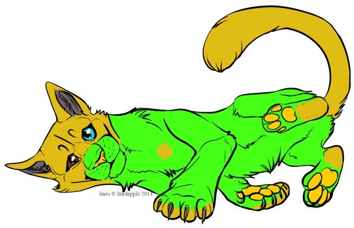 Very Neon Kitty Adopt - Adopted