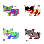 [50 Point Adopts] Toothy Cat Things [2 Open] by coyd0g