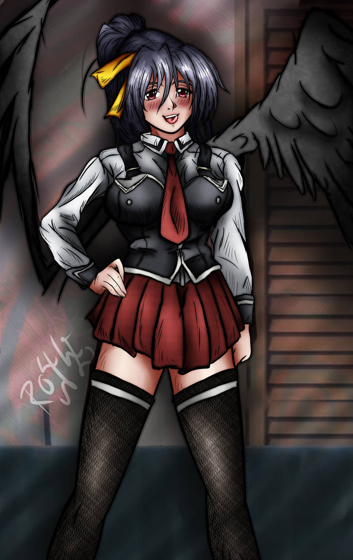Back in School with Akeno(dxd) again by Ro4le