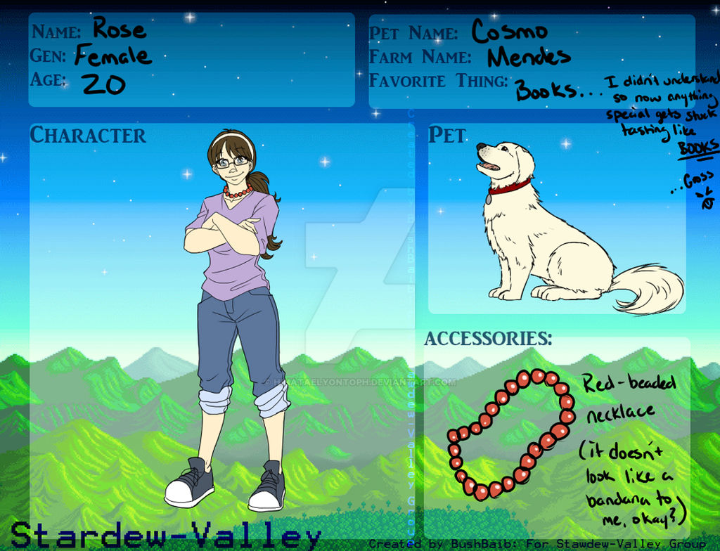 Stardew Valley Farmer Rose by HinataElyonToph on DeviantArt