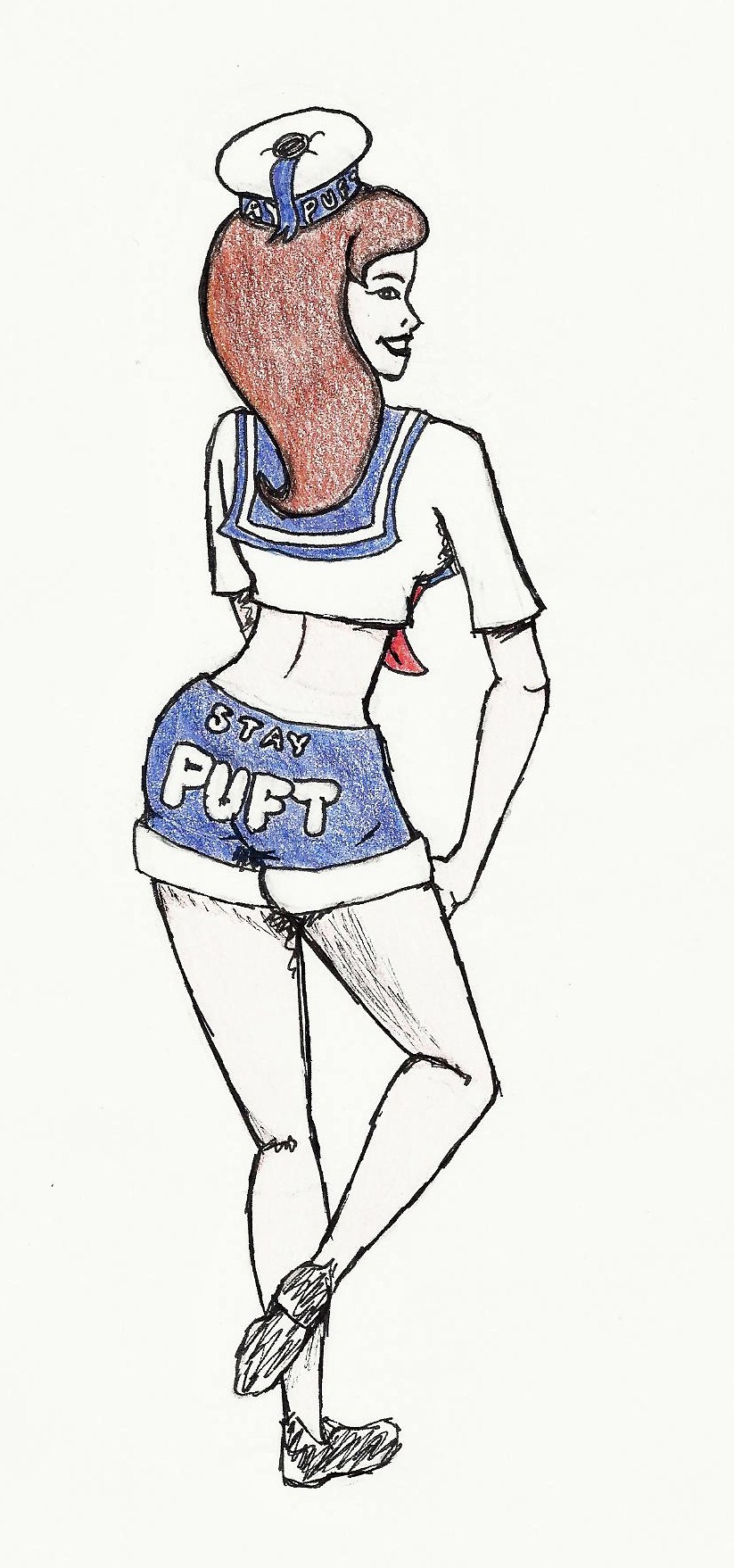 Stay Puft girl rear view