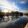 Cold blue reflection