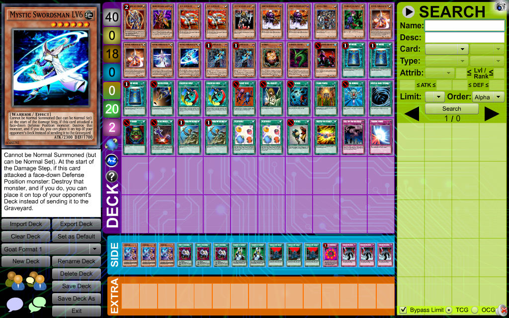 yugioh mystic swordsman deck LV6 (Ultra Rare) Mint / near mint condition trading card Mystic Swordsman Beatdown Yugioh GOAT
