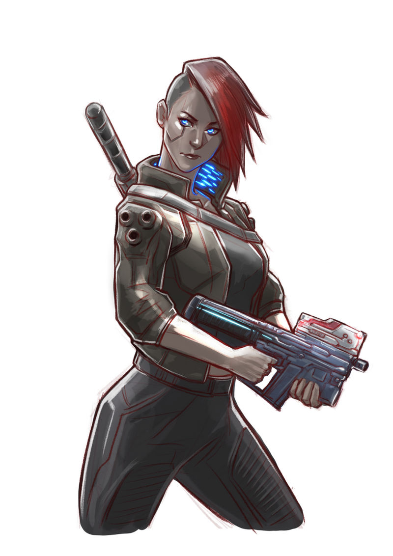 Female V from Cyberpunk by jikenlice on DeviantArt