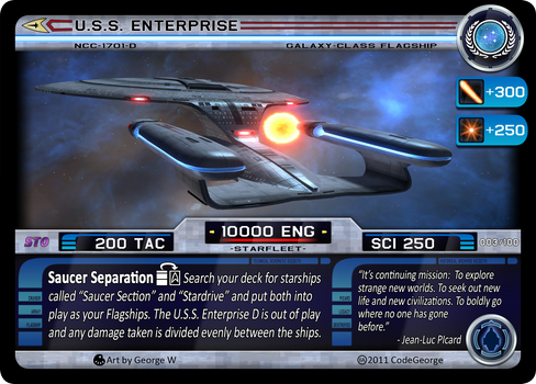 USS Enterprise-D STO CCG Card