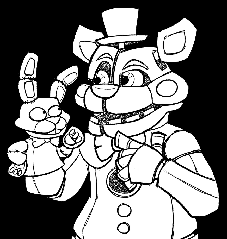 Download Funtimme Foxy And Funtime Freddy - Free Coloring Pages.