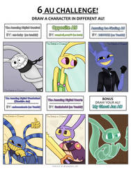 Jax in 6 different AUs Fanart | TADC