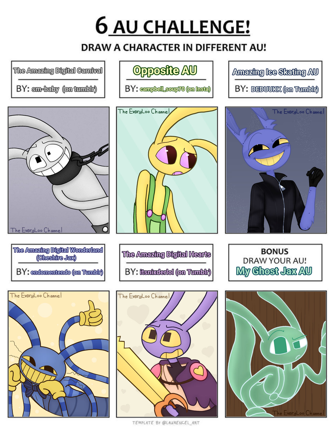 Jax in 6 different AUs Fanart | TADC by TheEveryLooChannel on DeviantArt