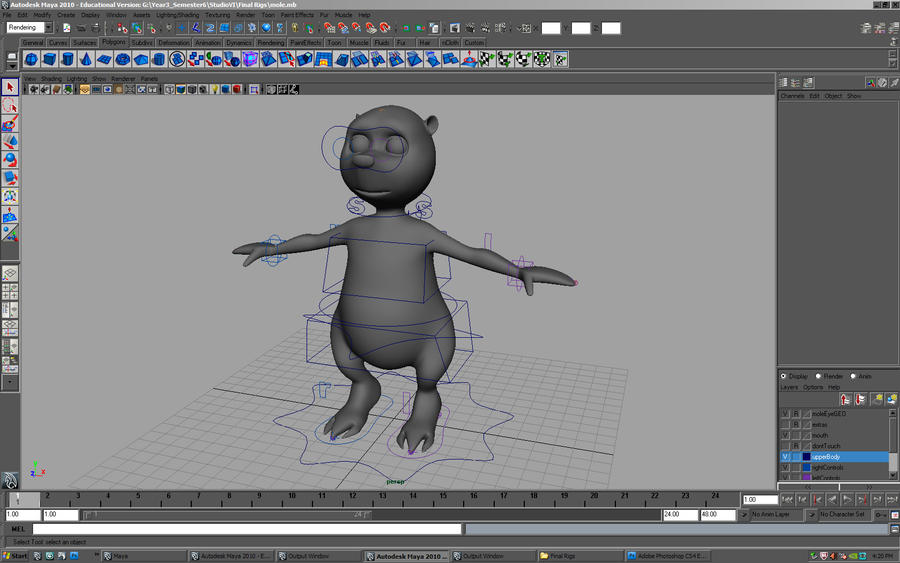Character Rigs: Mole by Gabrielle087 on DeviantArt