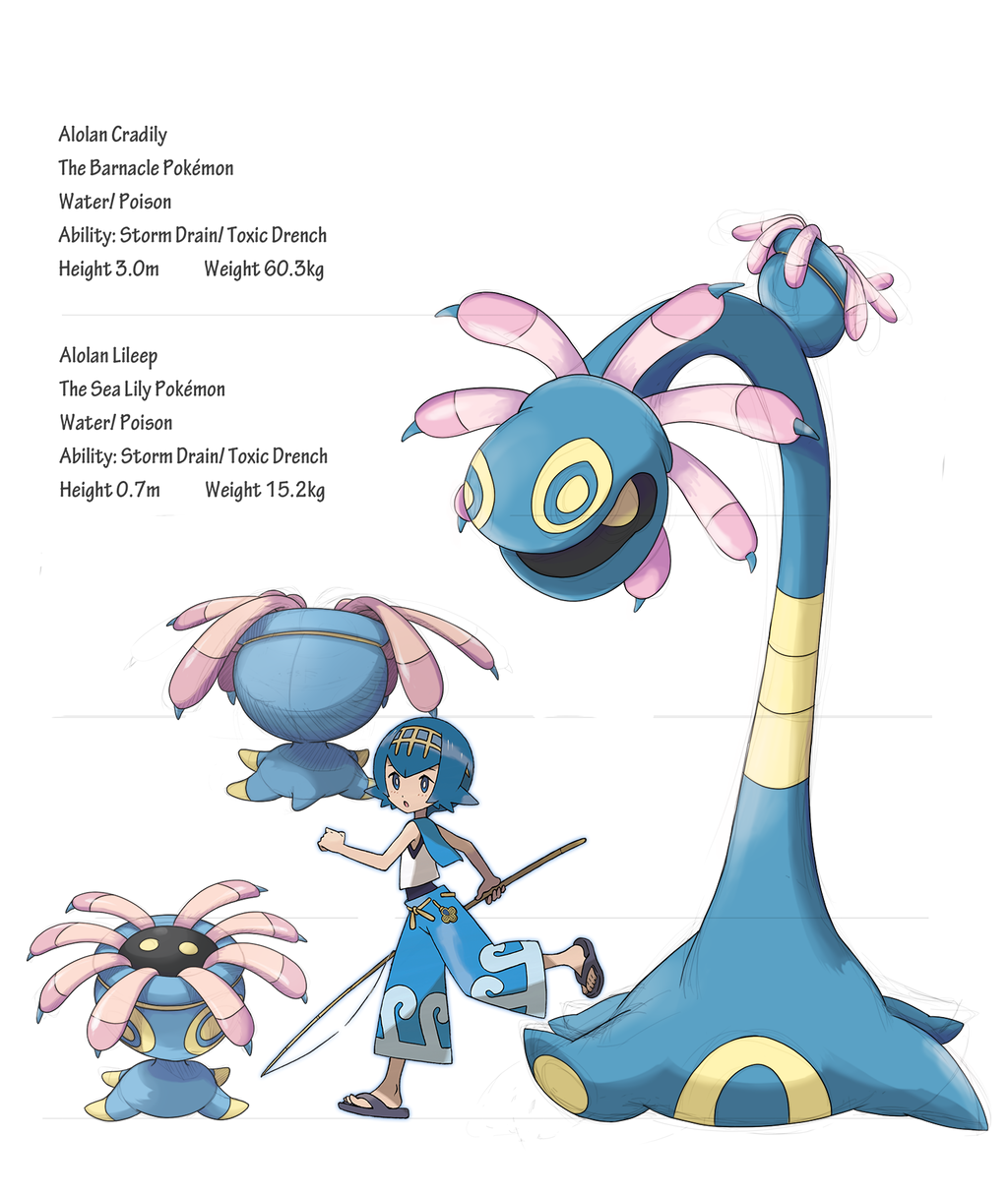 Alolan Lileep-Cradily by xOwleyex on DeviantArt