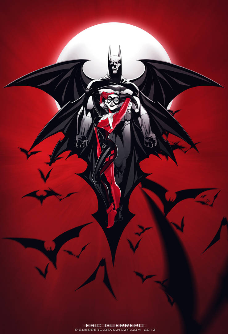 BATMAN- Harley Quinn -red by e-guerrero