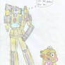 Lola and Sunstreaker pose