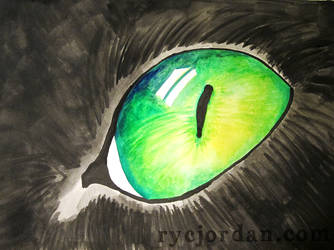 Ink and Gouache Cat Eye