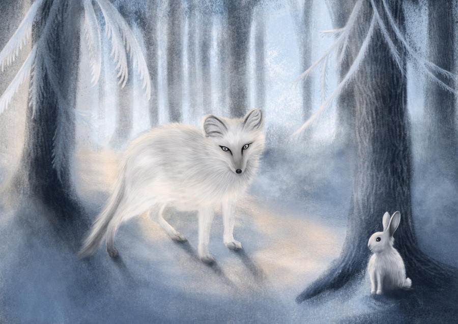 Fox and rabbit