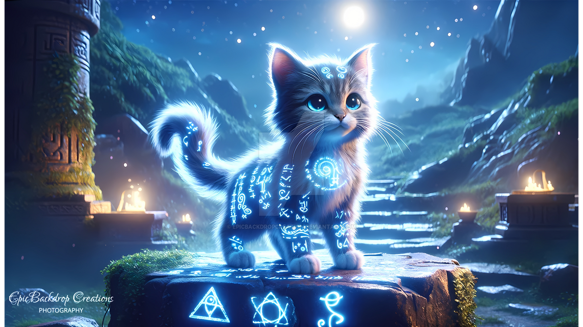 Magic Cat Background Magical Cat by EpicBackdropCreation on DeviantArt