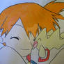 Misty and Togepi hugging