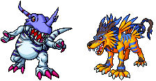 Greymon and Garurumon Color Swap