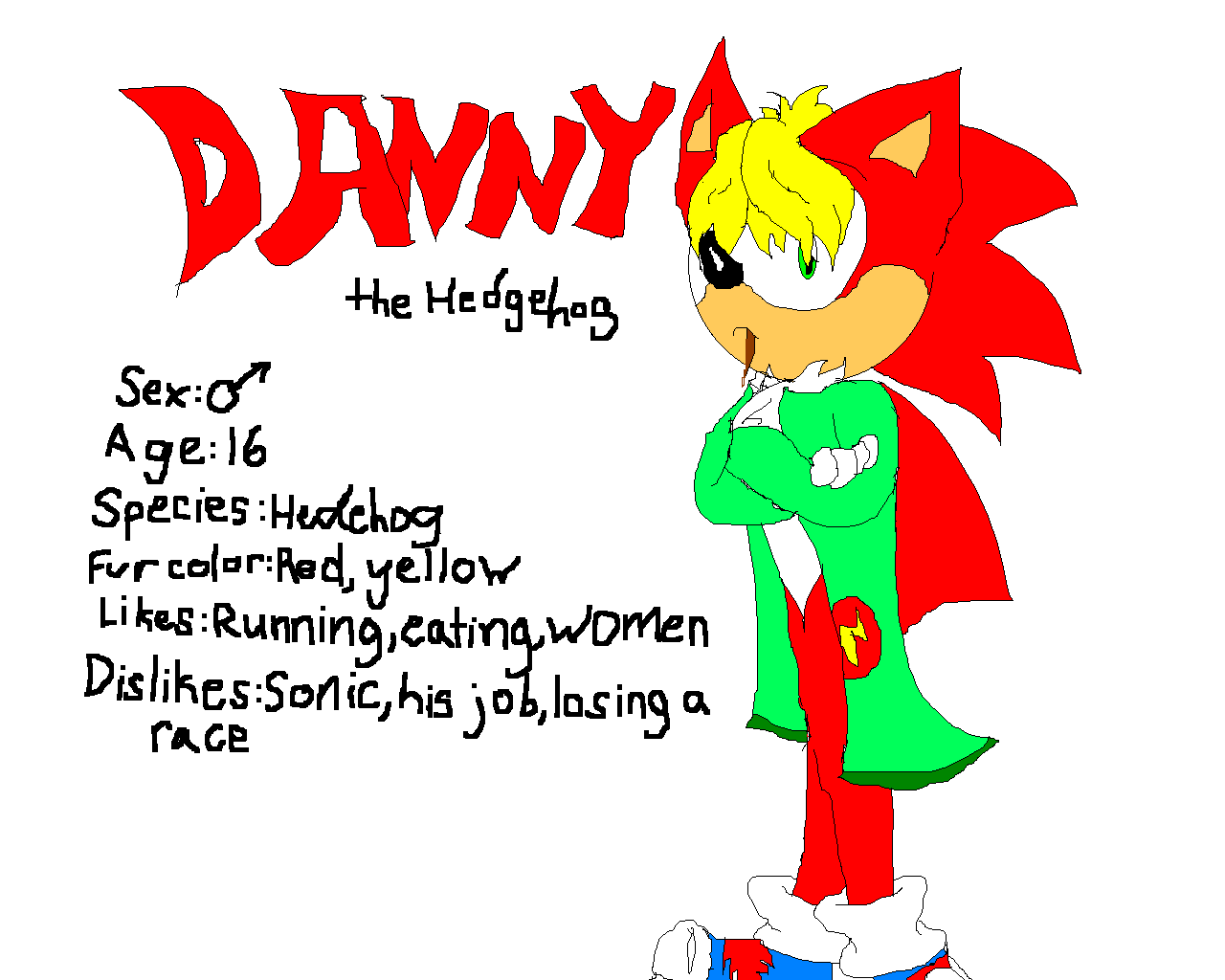 Danny the Hedgehog Profile