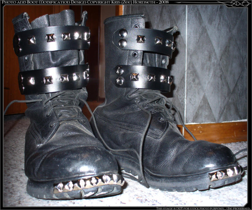 Homemade Goth Boots by TehZee on Dev