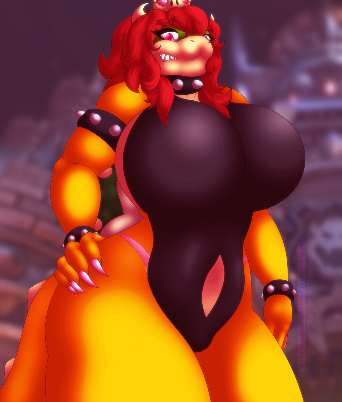 Beastly Bowsette - Bodysuit by TehZee