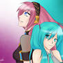 Megurine Luka and Hatsune Miku