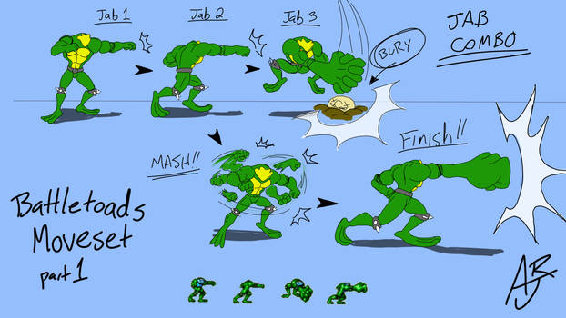 Battletoads moveset 1 (Smash Ulimate DLC )