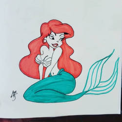 Little Mermaid (Red and Green marker3)