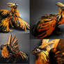 Nyxie - little Phoenix - Handmade Poseable Artdoll
