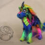 Pride Dragon Unicorn - Handmade Art doll