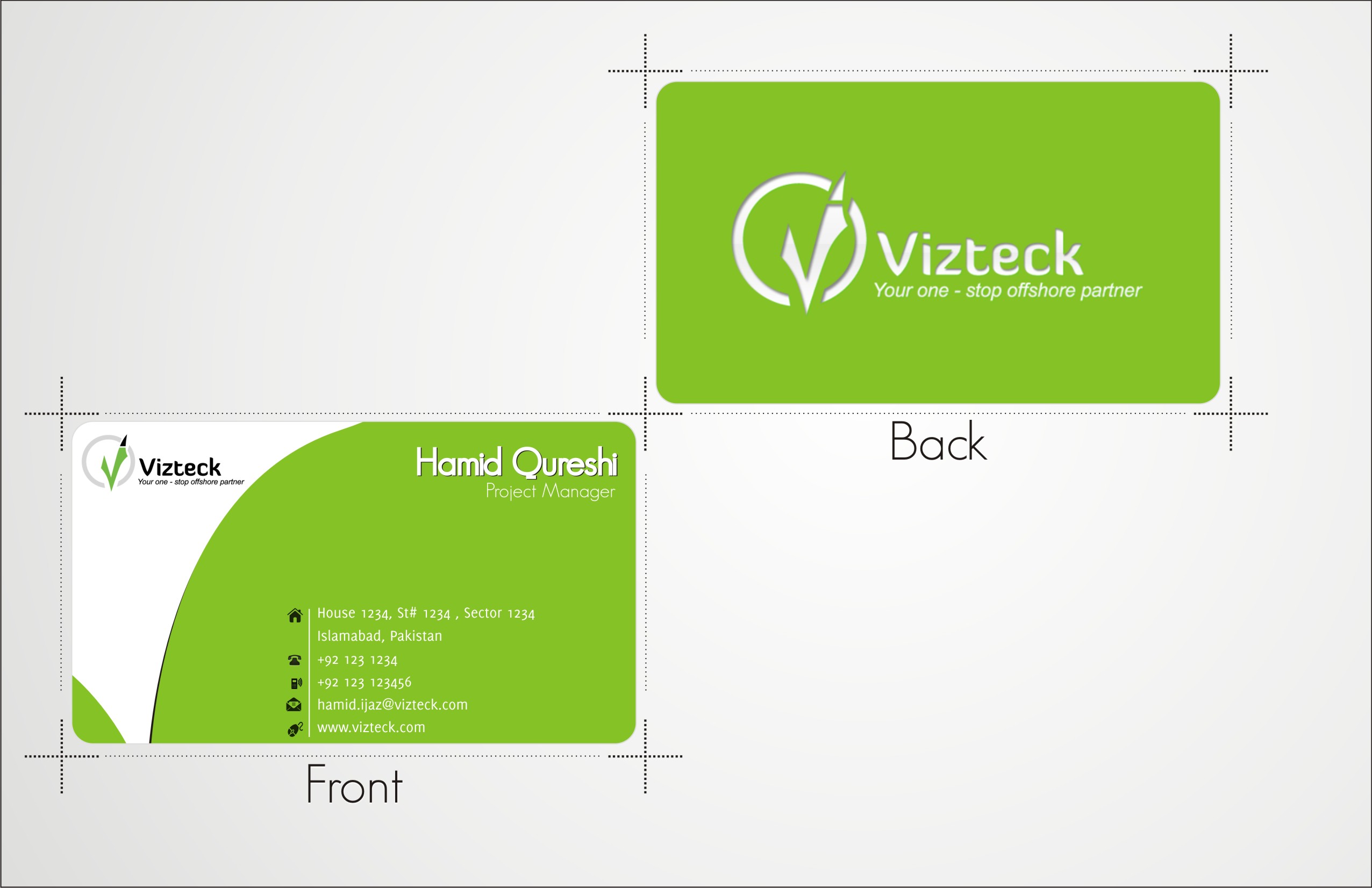 Vizteck Solution Vcard Design