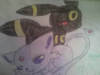 Pokemon Espeon and Unbreon