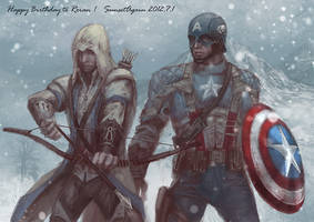 Connor and Captain America