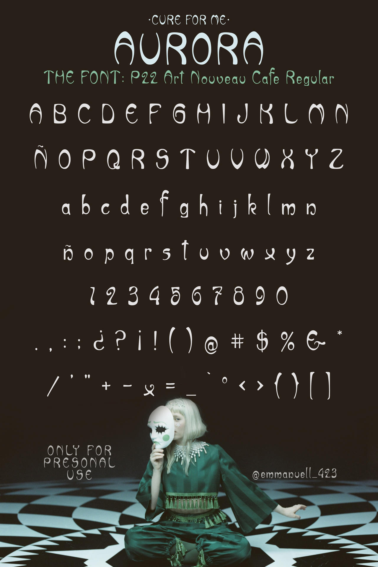 CURE FOR ME - AURORA (The font) @emmanuell 423 by manu423 on