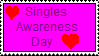 Singles Awareness Day stamp