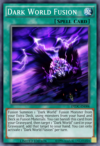 yugioh dark world extra deck Overlord of Dark World has received a promotion Dark World Fusion by grezar