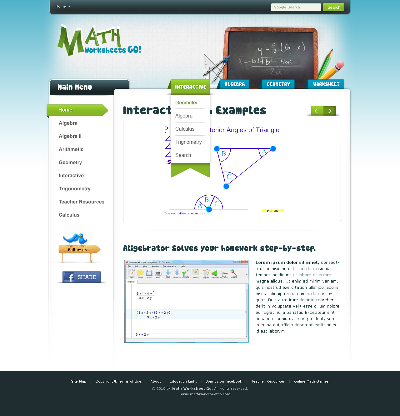 Math worksheet