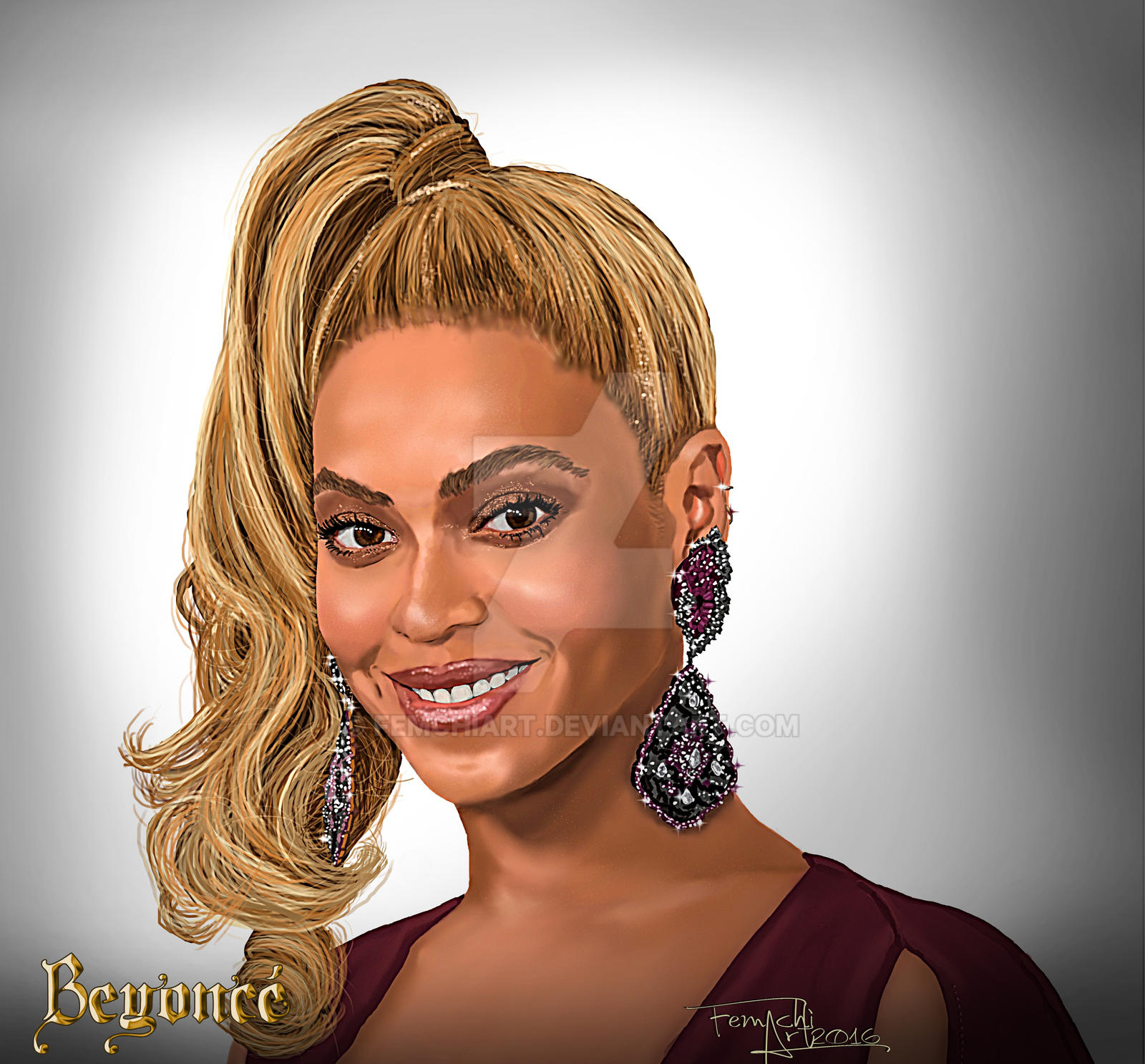 Beyonce Art by FemchiArt on DeviantArt