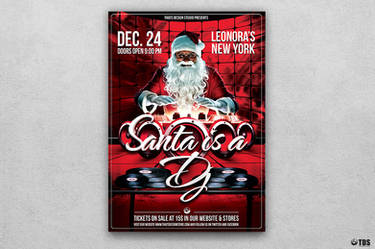 Santa is a Dj Flyer Template