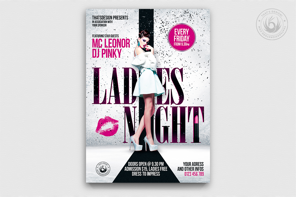 Ladies Night Flyer Poster Template V1