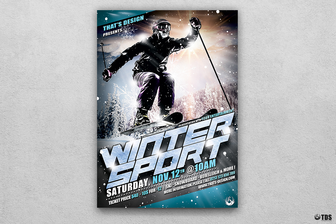 Winter Sports Flyer Template V1