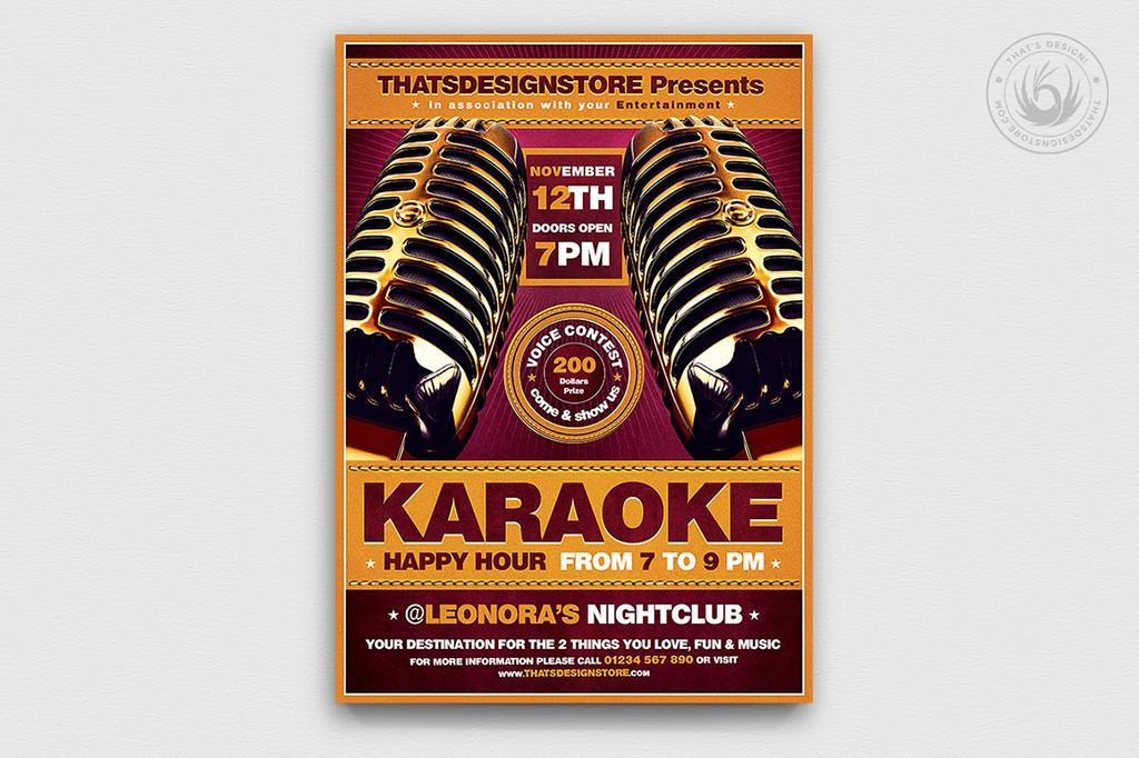 Karaoke Flyer Template V2