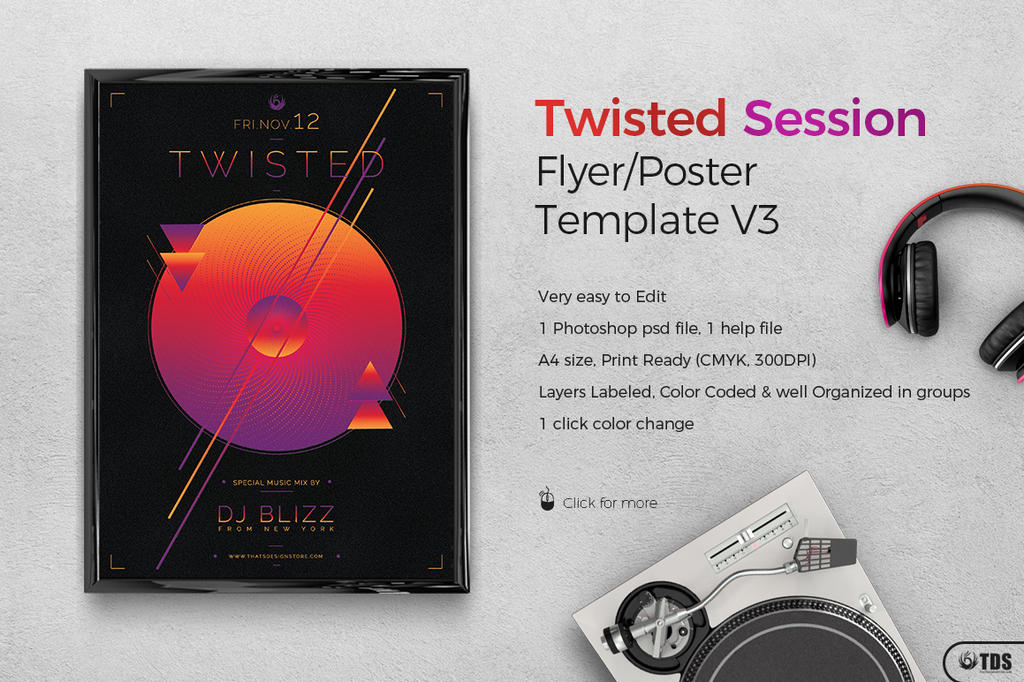 Twisted Session Flyer Template