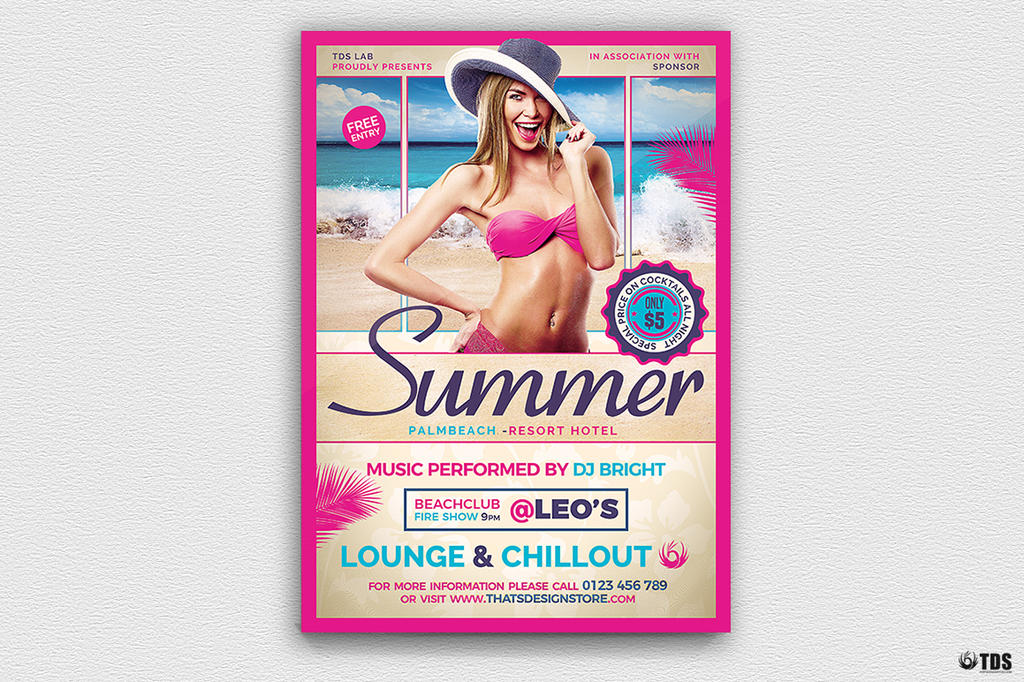 Summer Beach Flyer Template V2