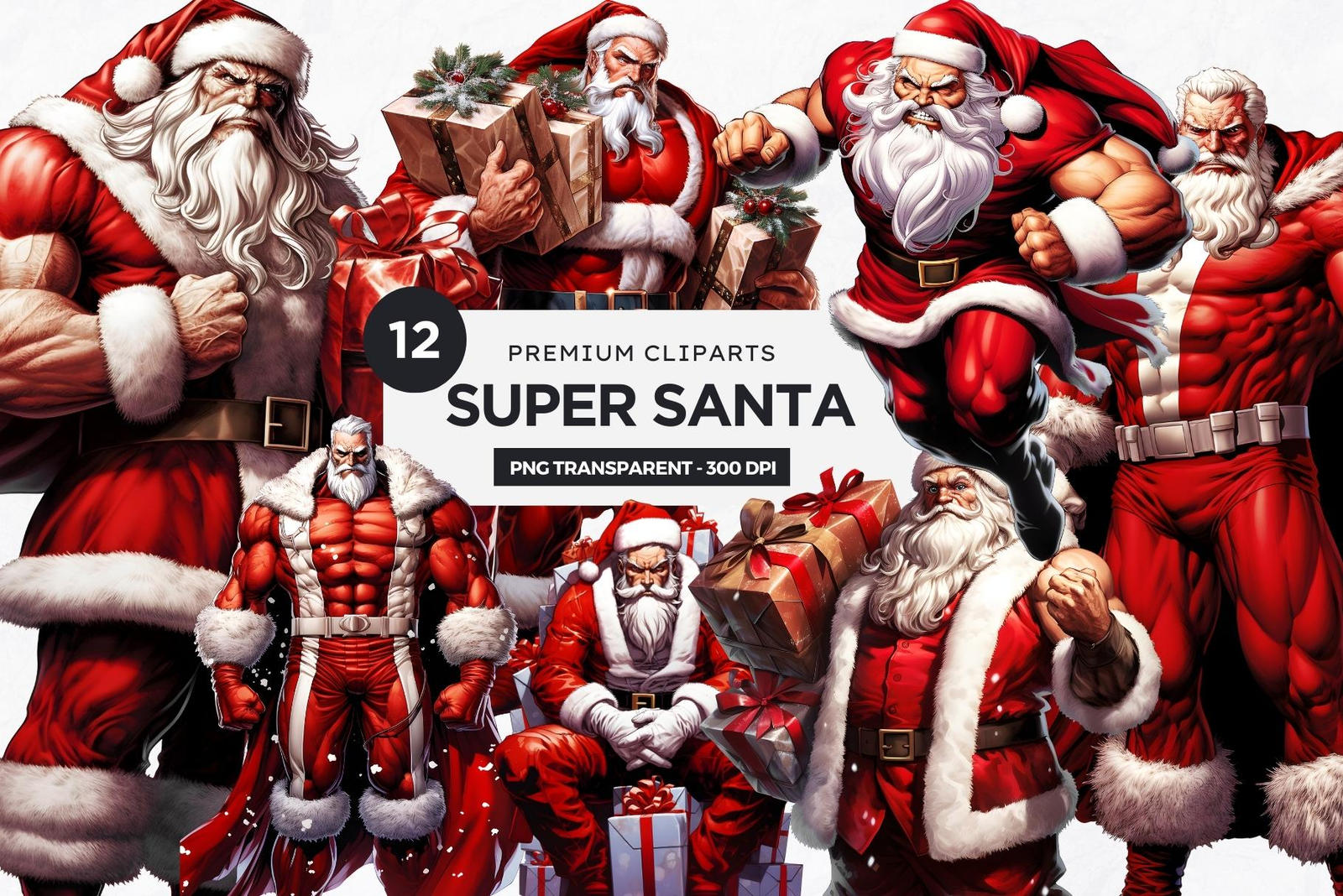 Hyper Santa Super Santa claus Christmas clipart PNG by Thats-Design on DeviantArt