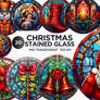 Christmas Stained glass PNG ClipArt