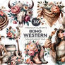 30 Boho Western PNG Clipart