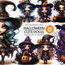 22 Halloween cute dolls cliparts