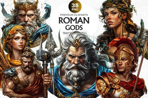 35 Roman gods and goddess PNG Clipart