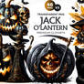 46 Halloween Jack o lantern cliparts