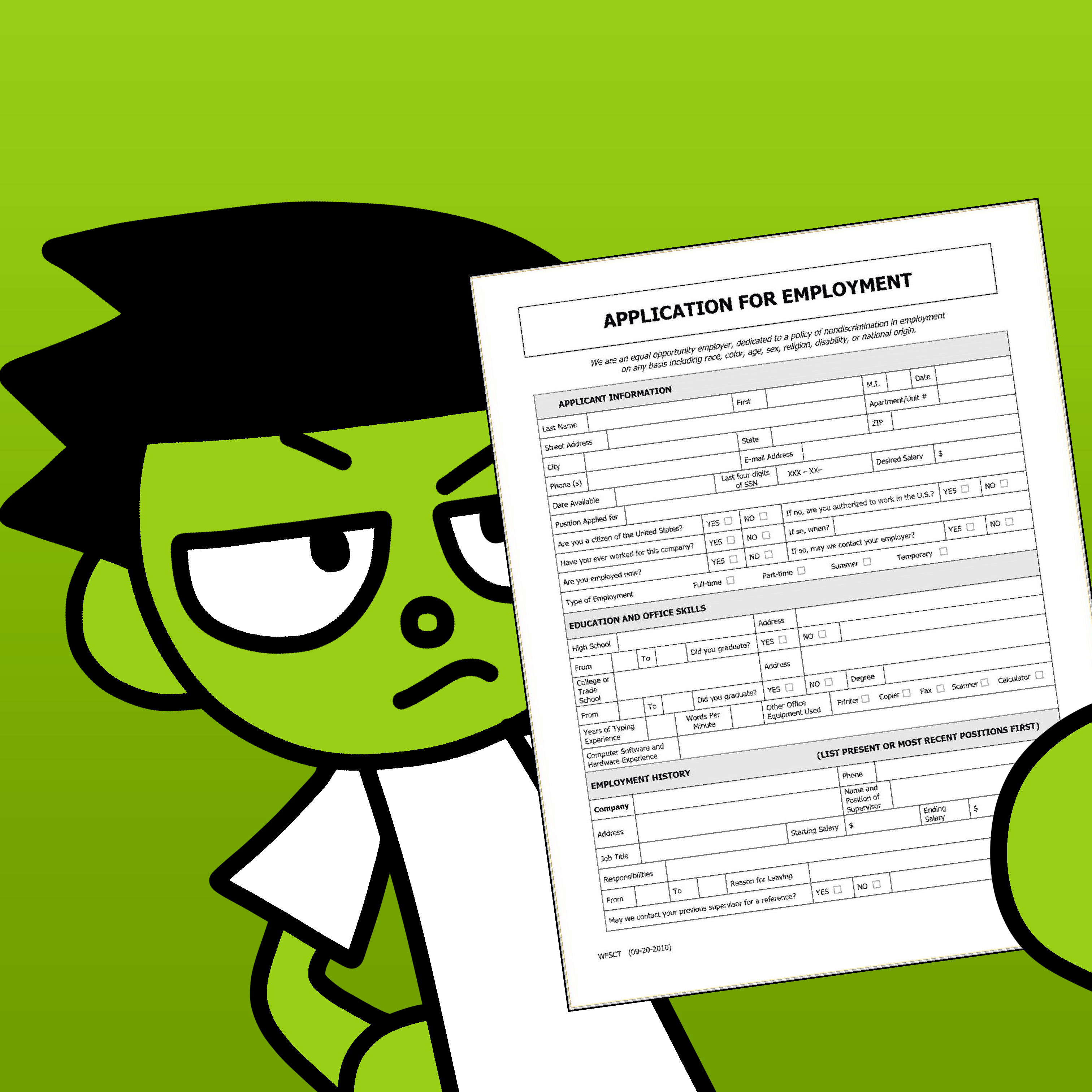 A Job Application. by MattToons1999 on DeviantArt